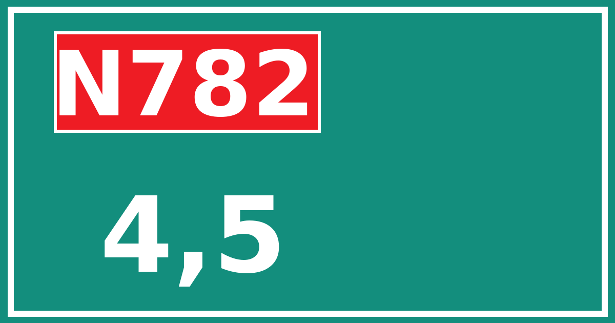 Hectometerbord N782 4,5