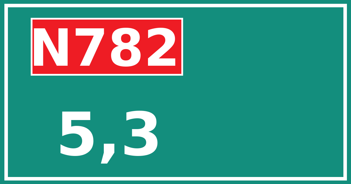 Hectometerbord N782 5,3