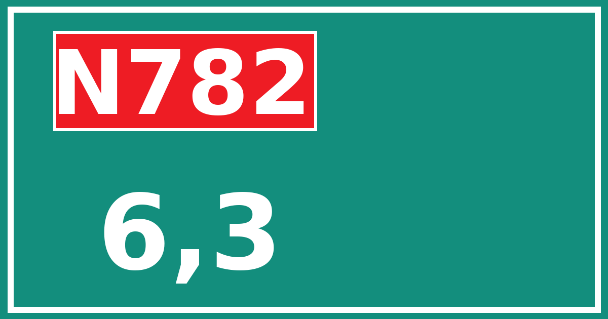 Hectometerbord N782 6,3