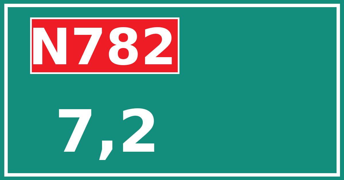 Hectometerbord N782 7,2