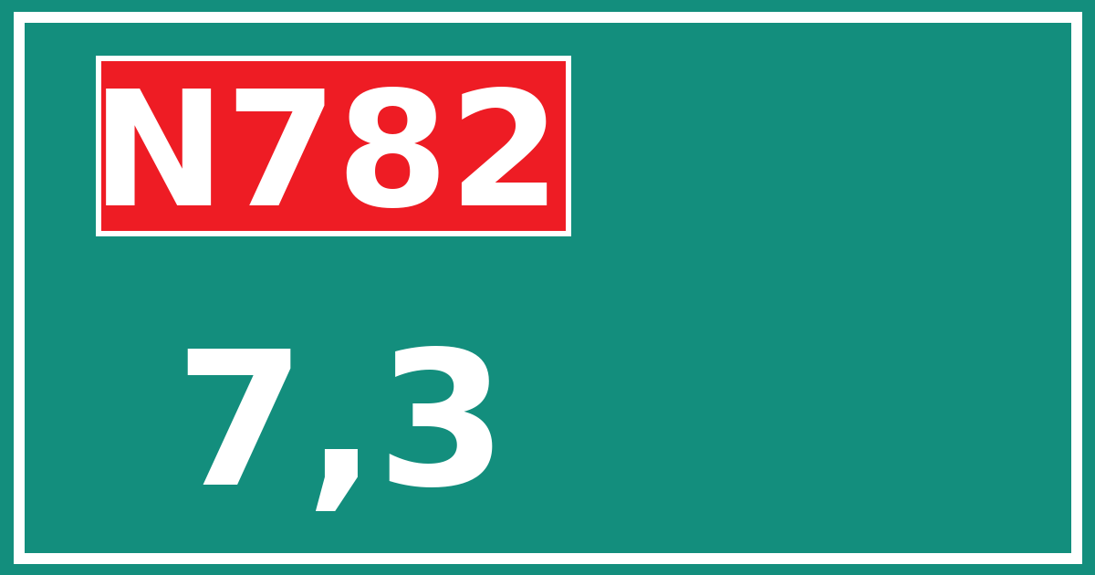 Hectometerbord N782 7,3
