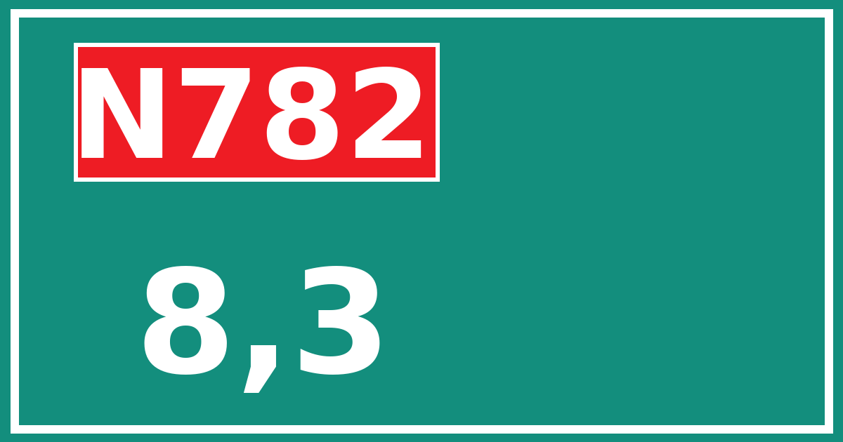 Hectometerbord N782 8,3