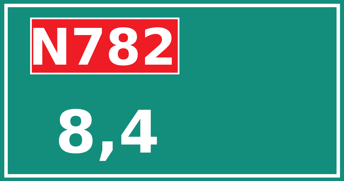 Hectometerbord N782 8,4