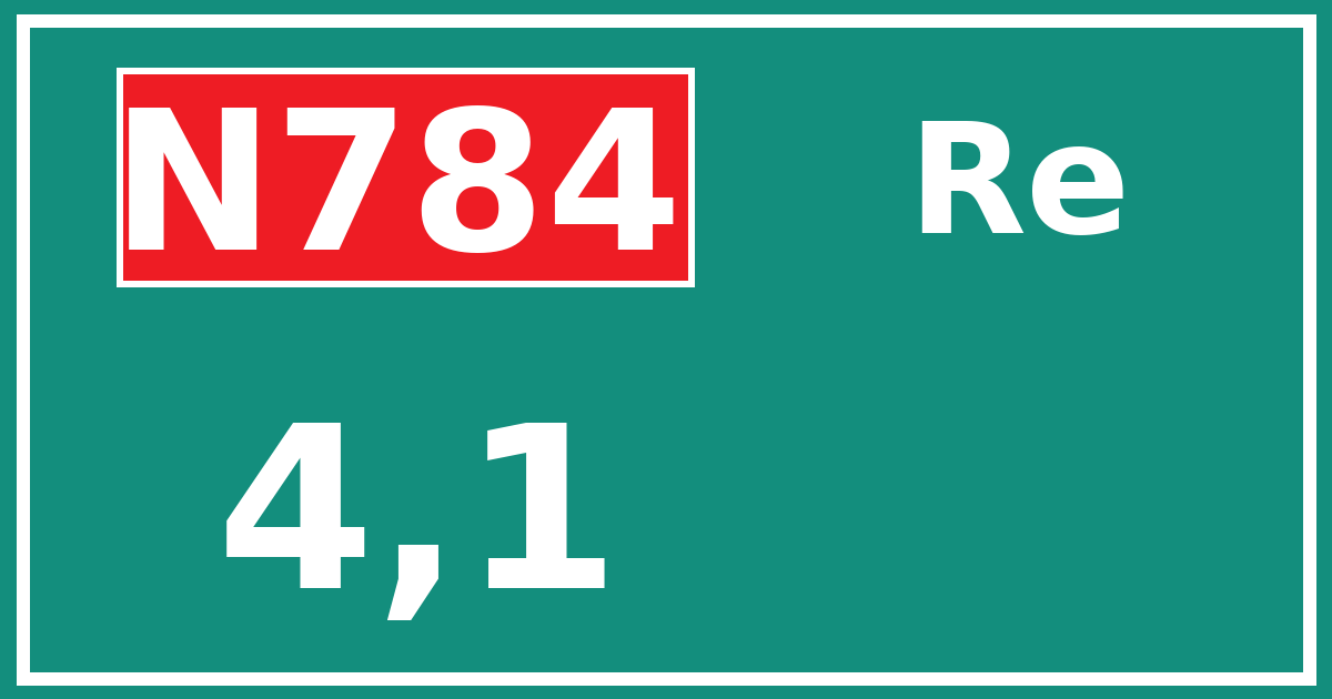 Hectometerbord N784 4,1 zijde Re