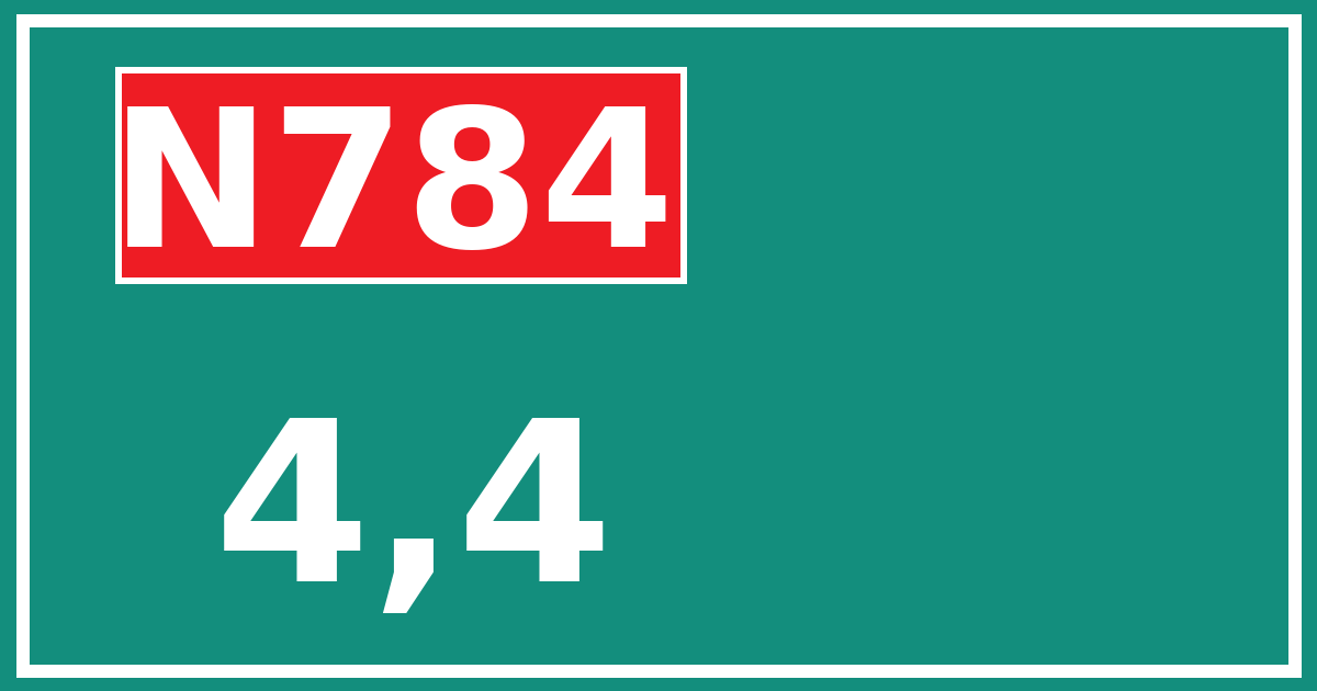 Hectometerbord N784 4,4