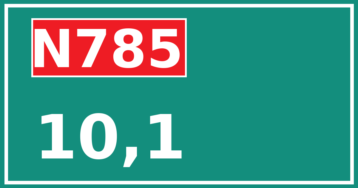 Hectometerbord N785 10,1