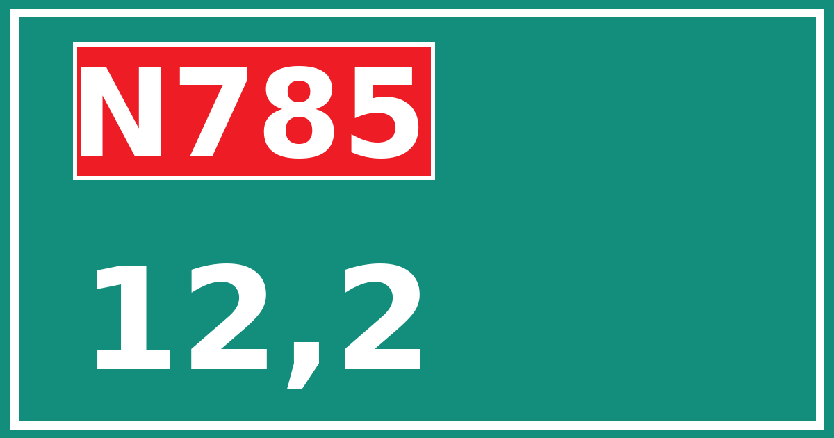 Hectometerbord N785 12,2