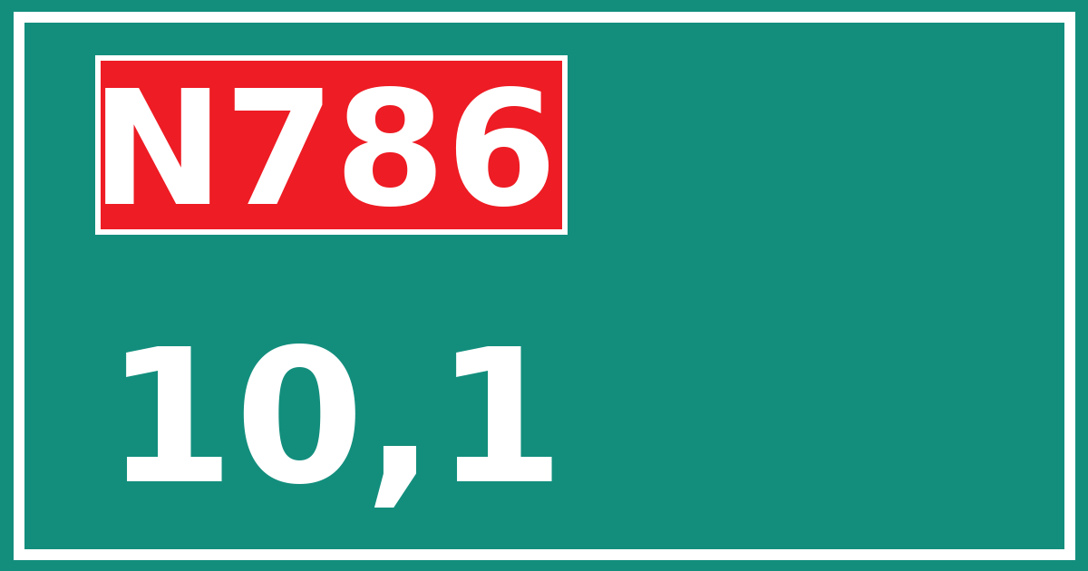 Hectometerbord N786 10,1