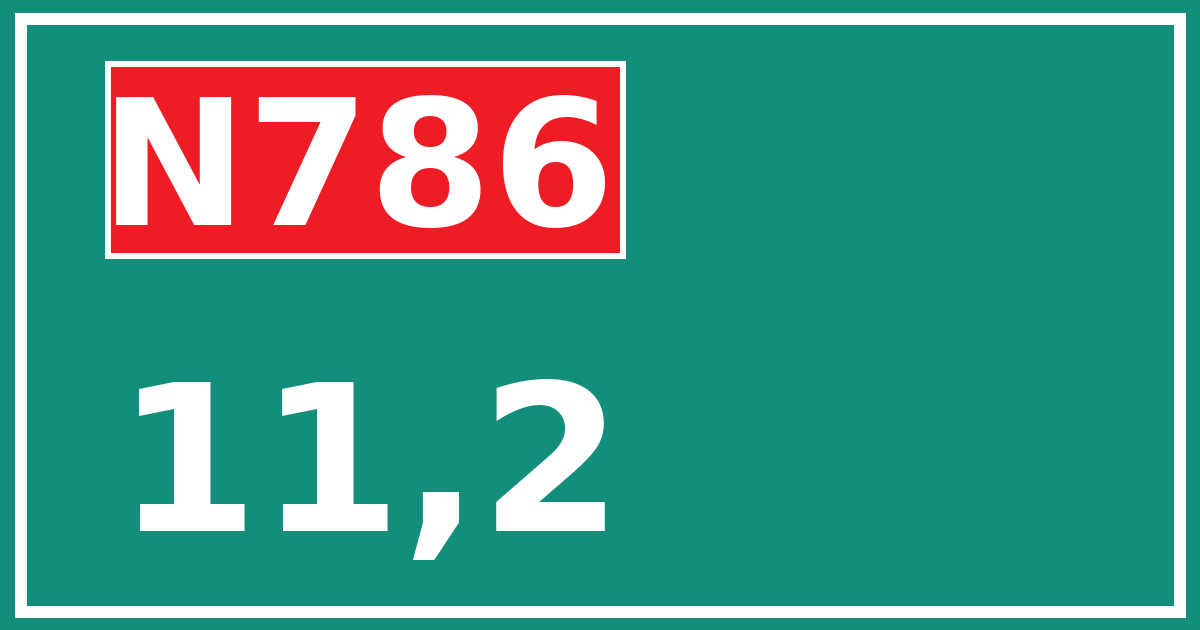 Hectometerbord N786 11,2