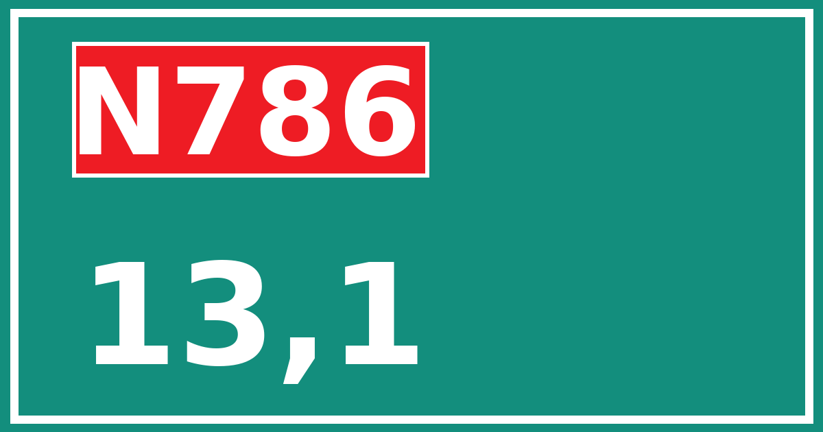 Hectometerbord N786 13,1
