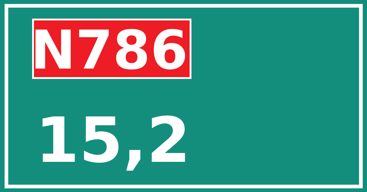 Hectometerbord N786 15,2