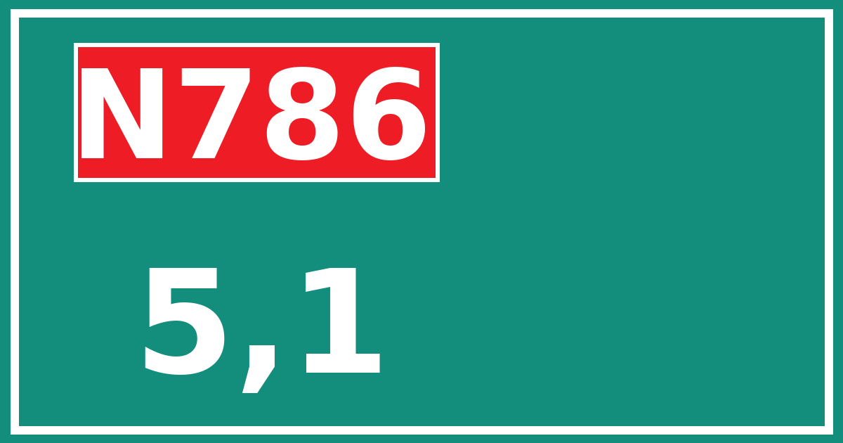 Hectometerbord N786 5,1