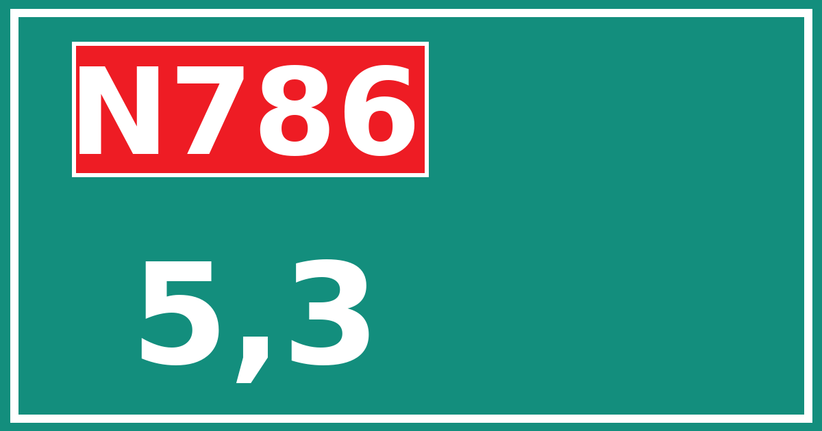 Hectometerbord N786 5,3