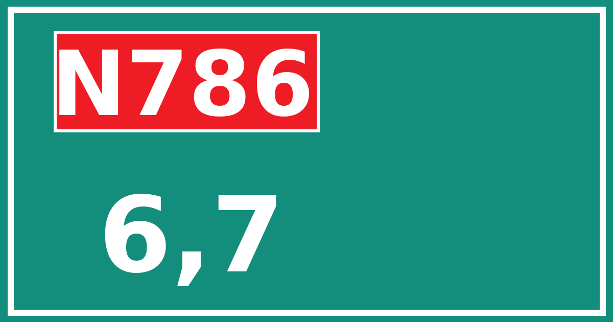 Hectometerbord N786 6,7