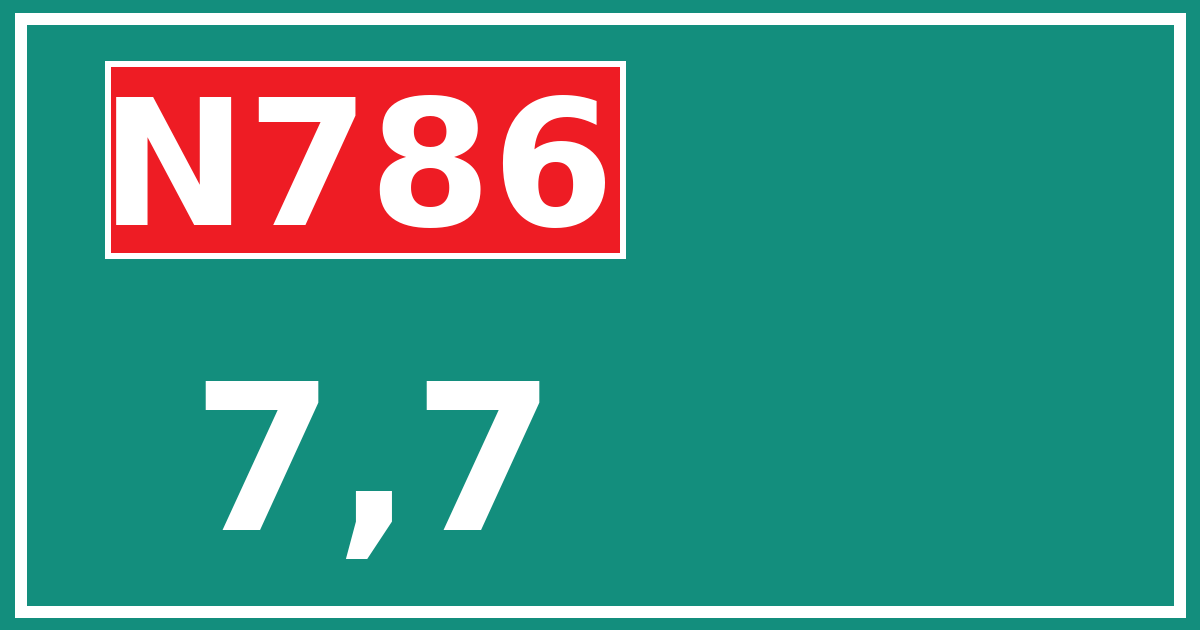 Hectometerbord N786 7,7
