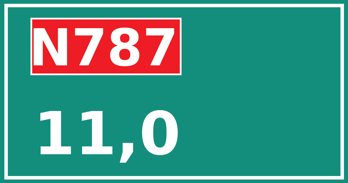 Hectometerbord N787 11,0