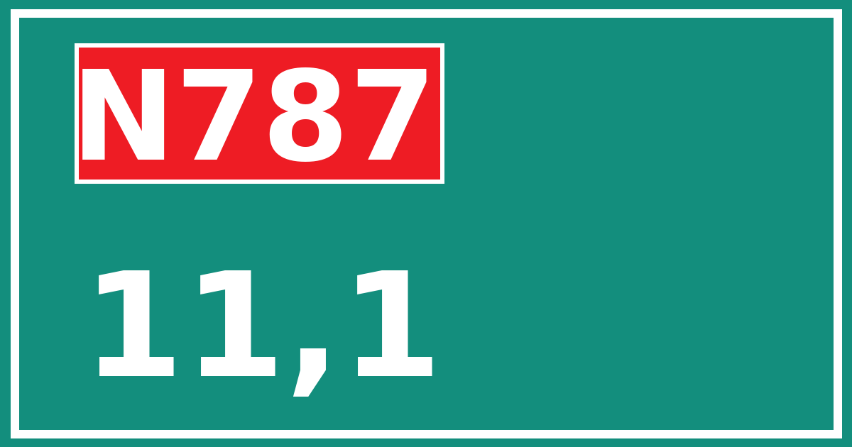 Hectometerbord N787 11,1
