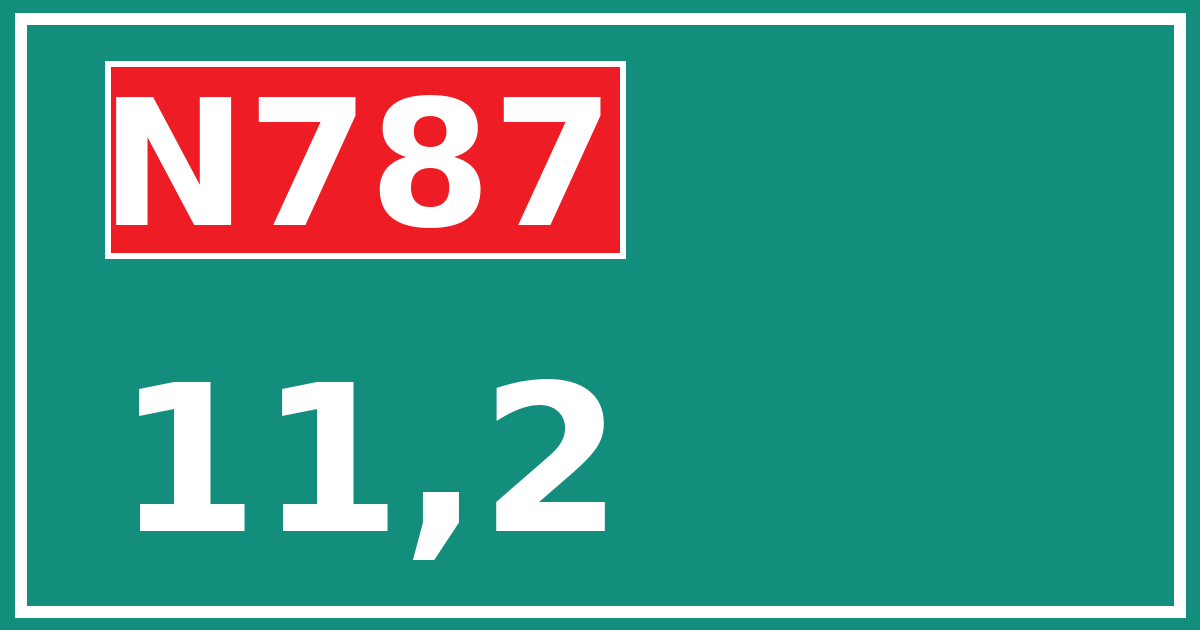 Hectometerbord N787 11,2