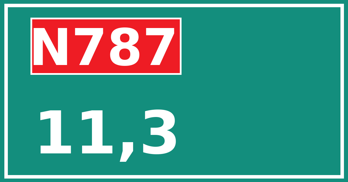 Hectometerbord N787 11,3