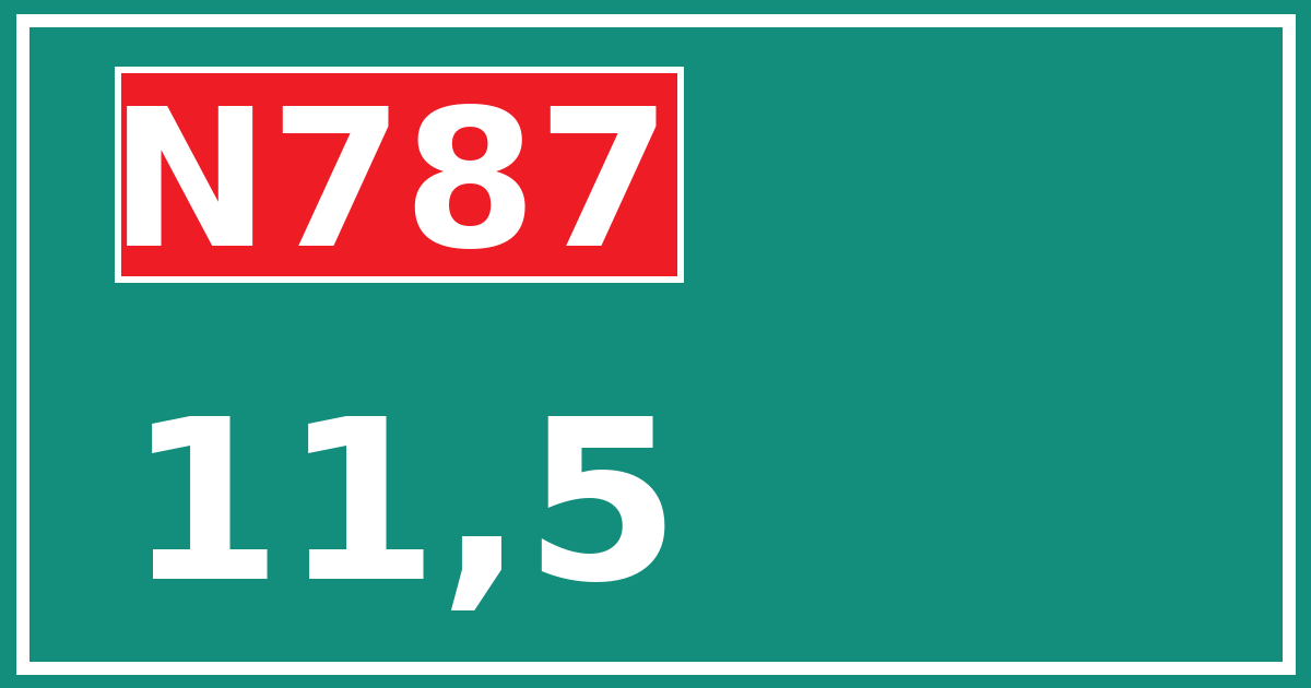 Hectometerbord N787 11,5