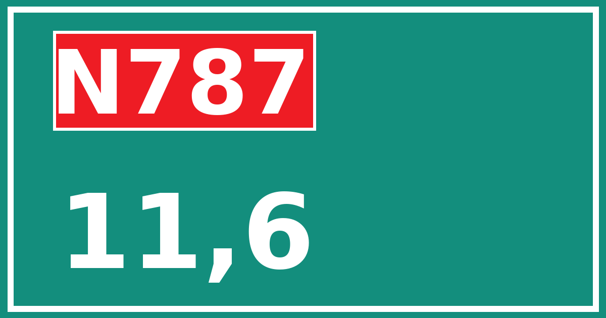 Hectometerbord N787 11,6