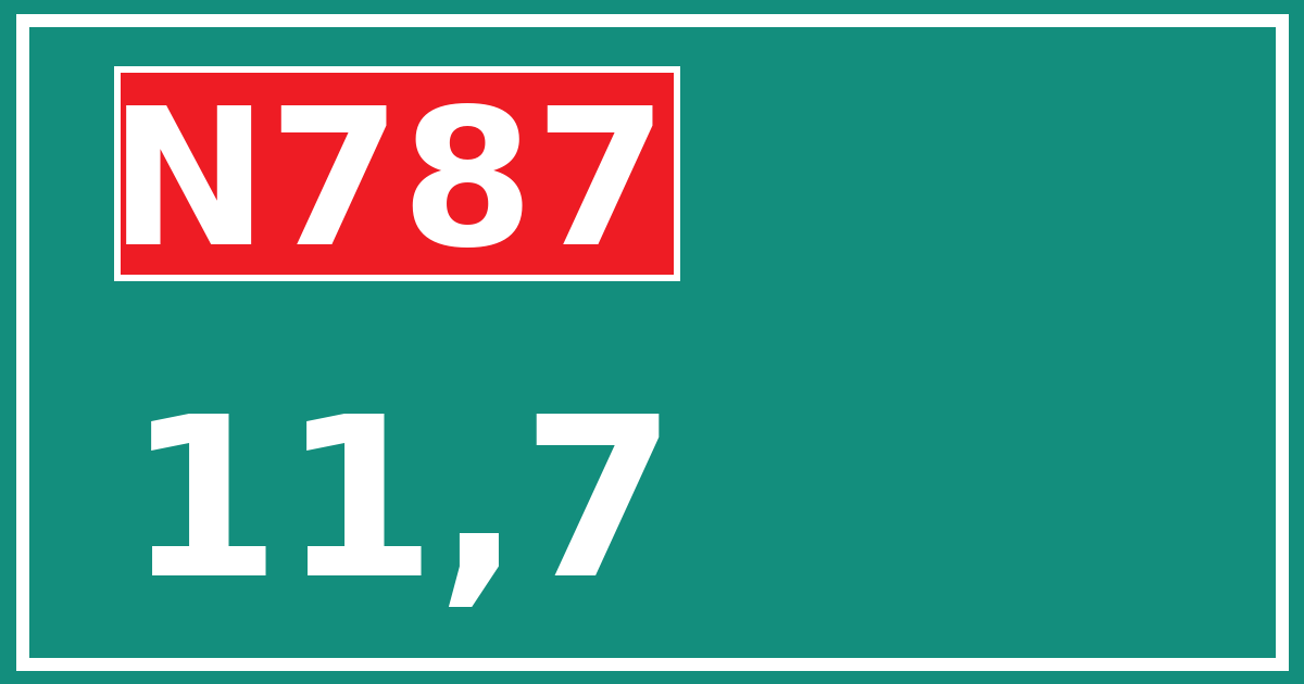Hectometerbord N787 11,7