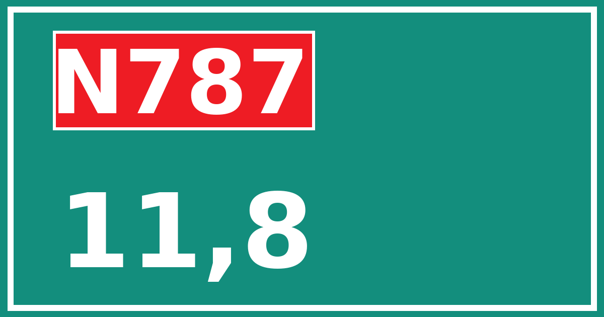 Hectometerbord N787 11,8