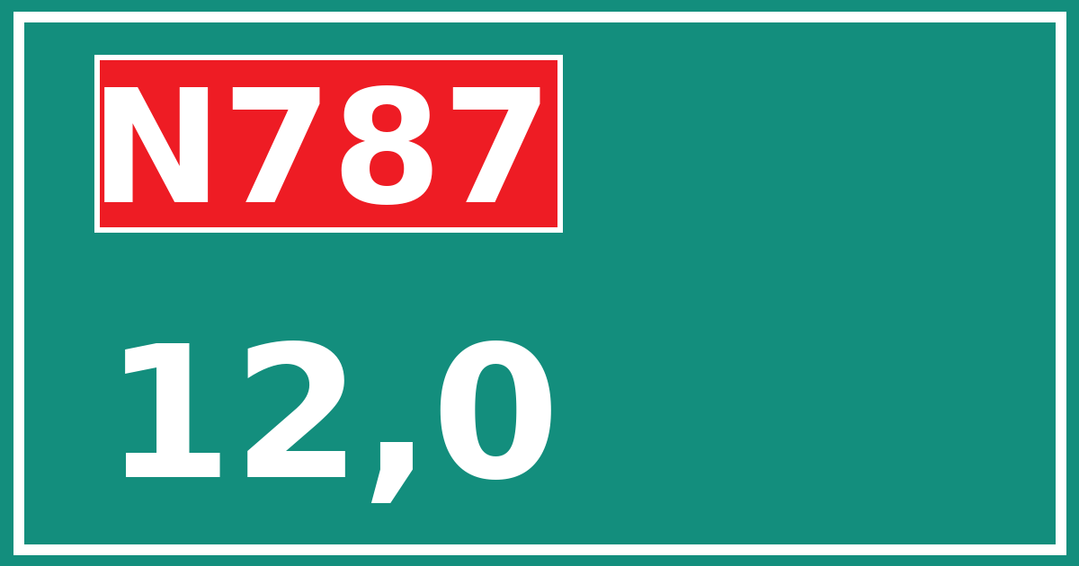 Hectometerbord N787 12,0