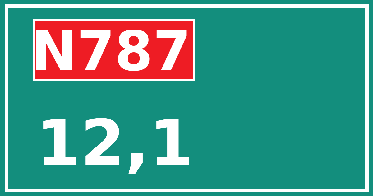 Hectometerbord N787 12,1