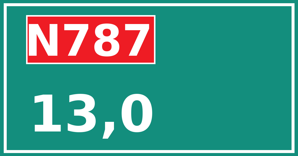 Hectometerbord N787 13,0