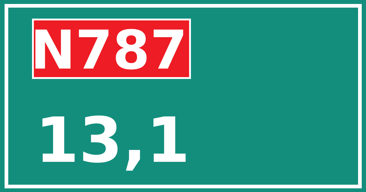 Hectometerbord N787 13,1