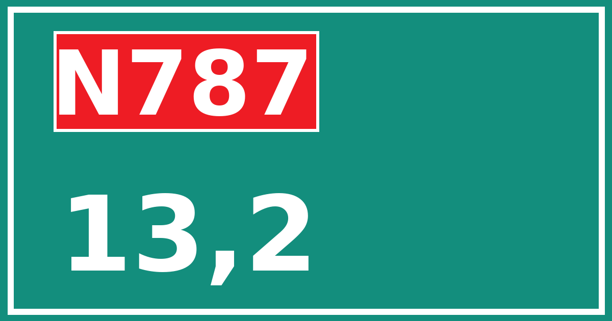 Hectometerbord N787 13,2