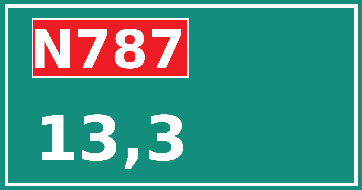 Hectometerbord N787 13,3