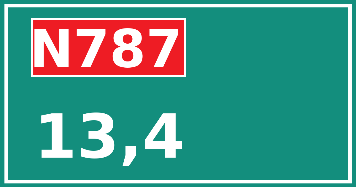 Hectometerbord N787 13,4