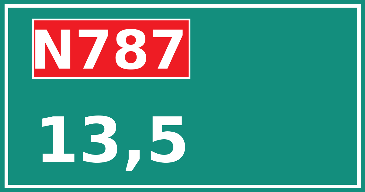 Hectometerbord N787 13,5