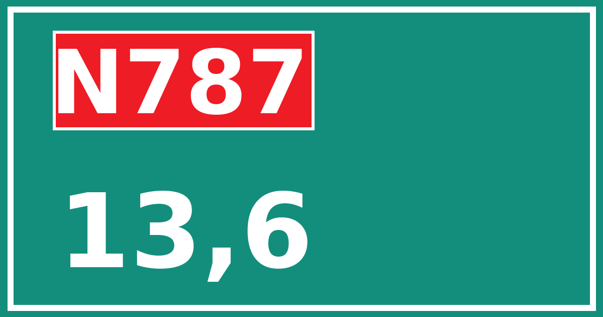 Hectometerbord N787 13,6