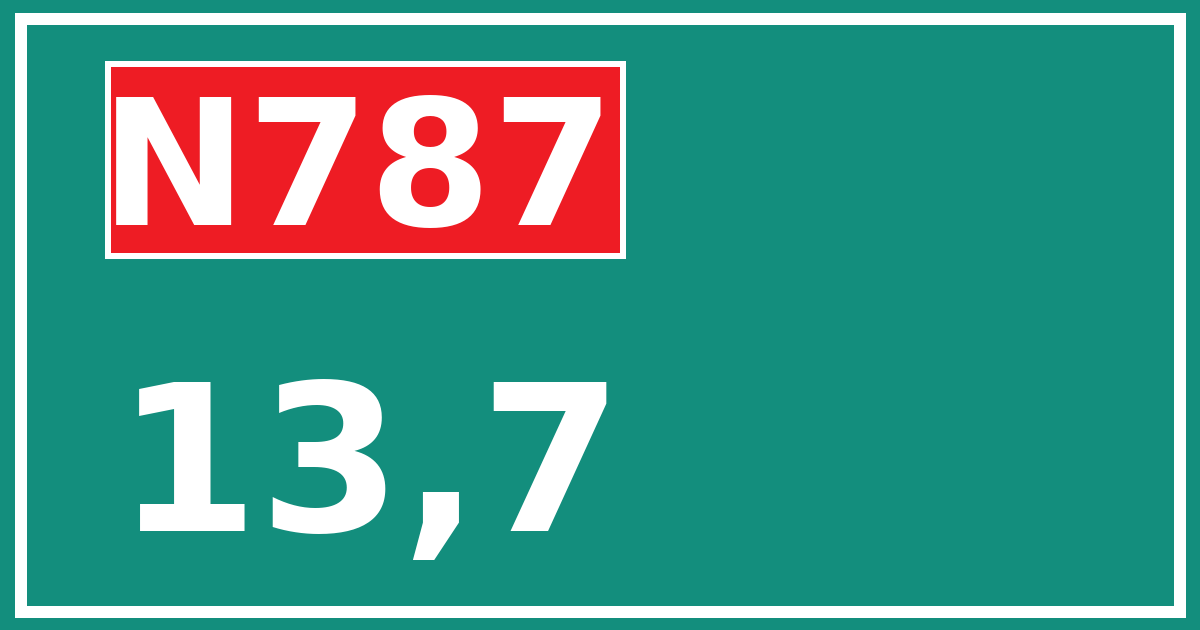 Hectometerbord N787 13,7