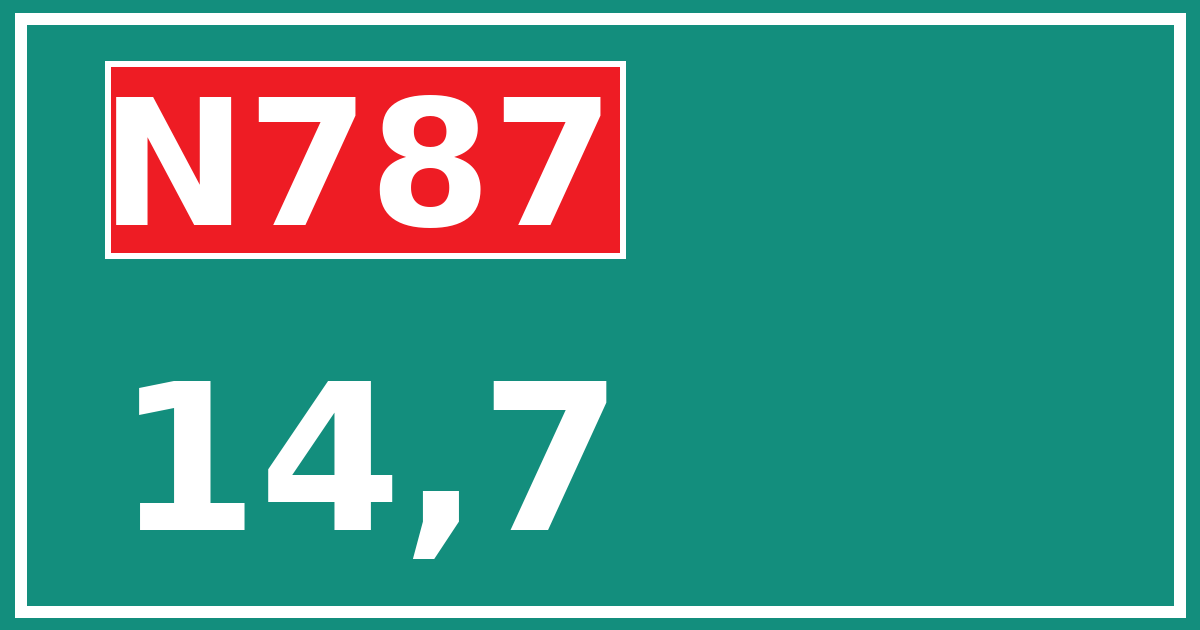 Hectometerbord N787 14,7