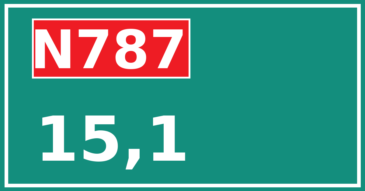 Hectometerbord N787 15,1