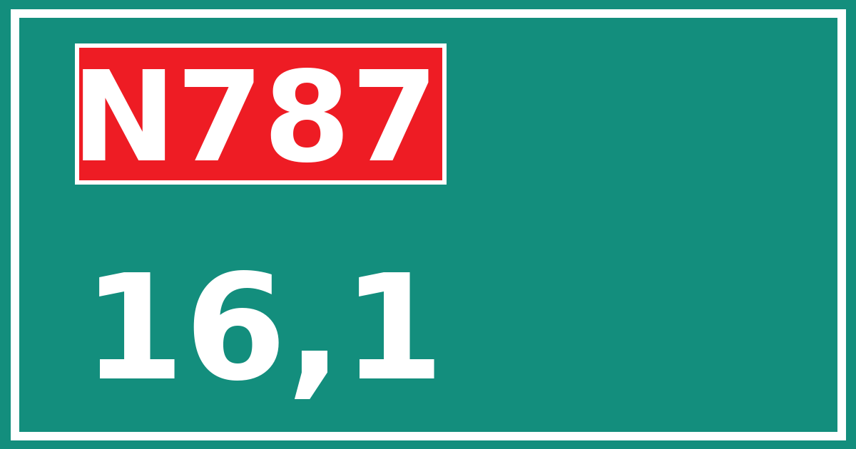 Hectometerbord N787 16,1