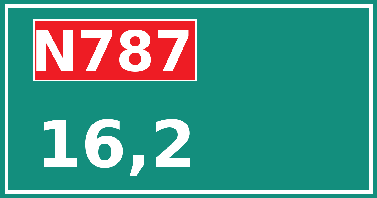 Hectometerbord N787 16,2