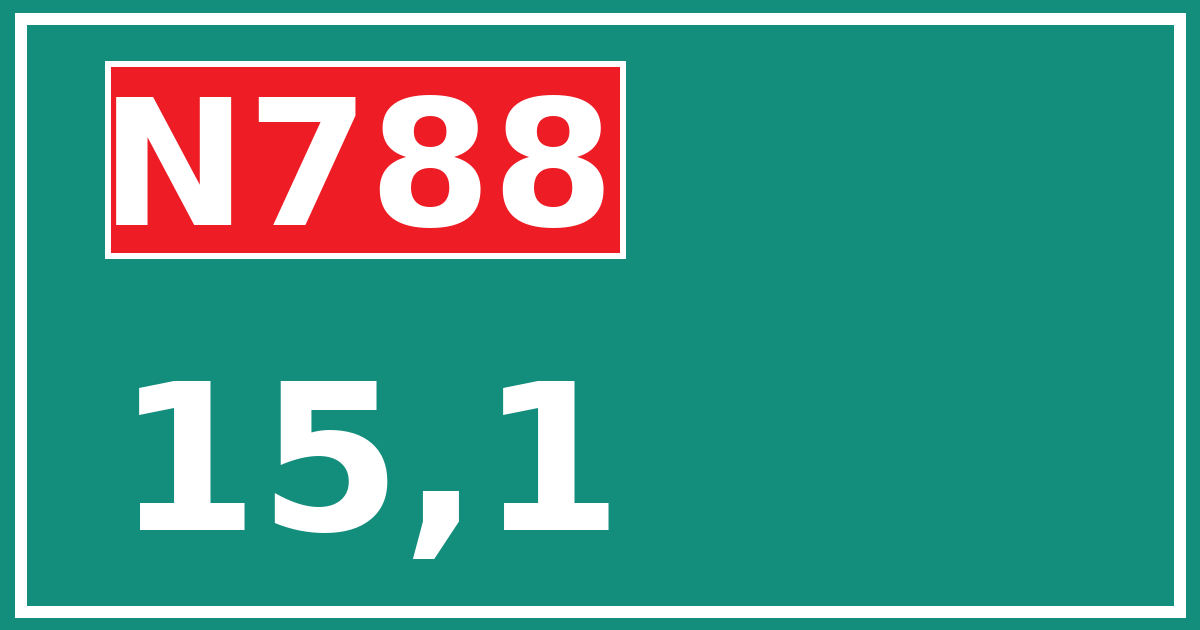Hectometerbord N788 15,1