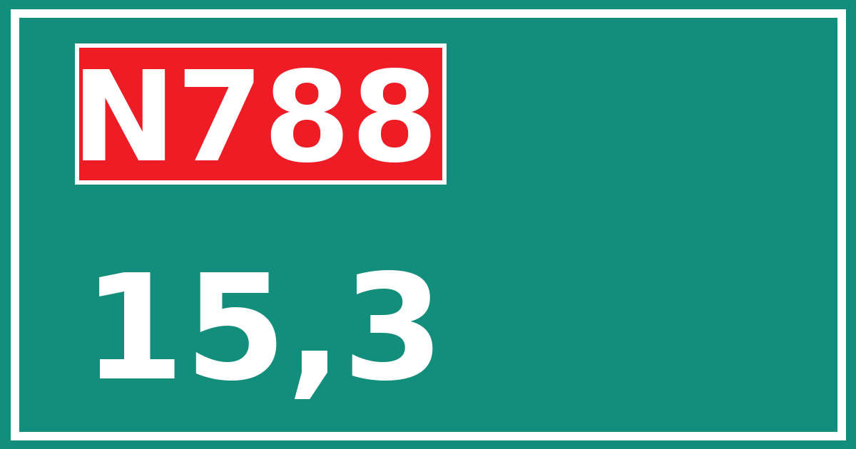 Hectometerbord N788 15,3