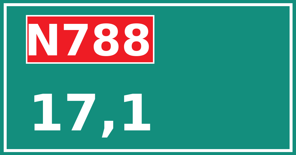 Hectometerbord N788 17,1