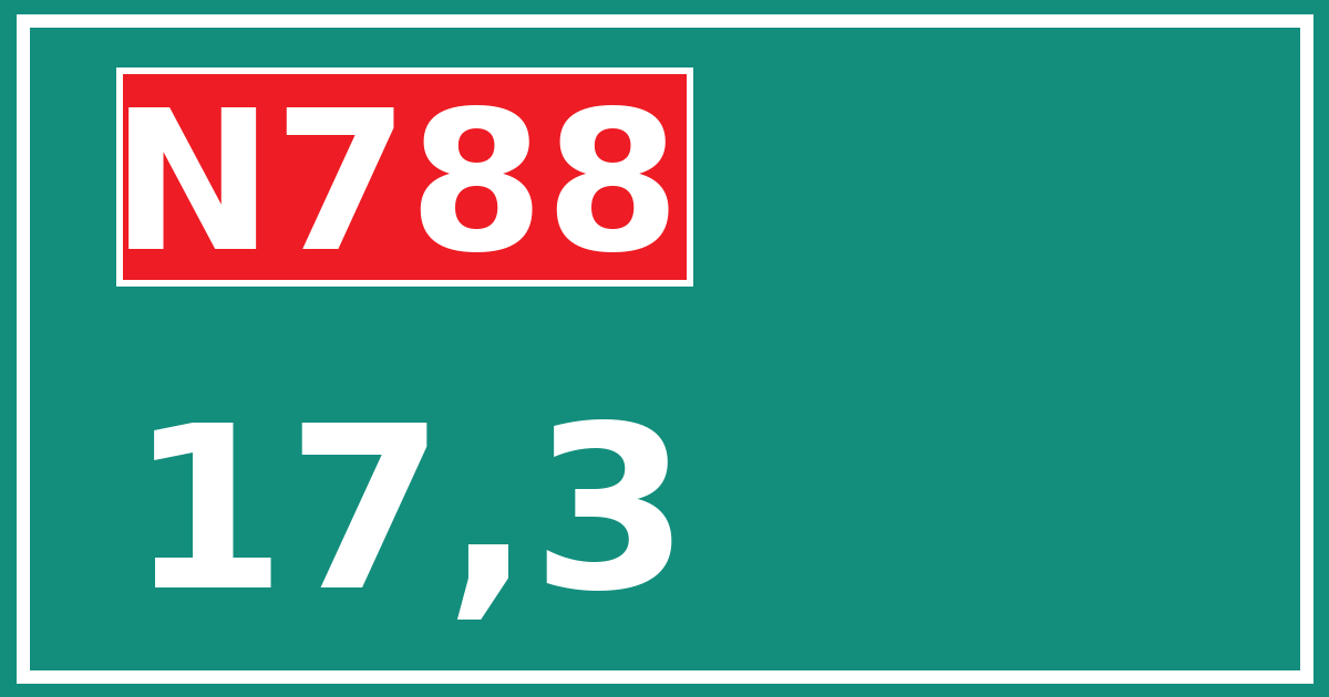 Hectometerbord N788 17,3
