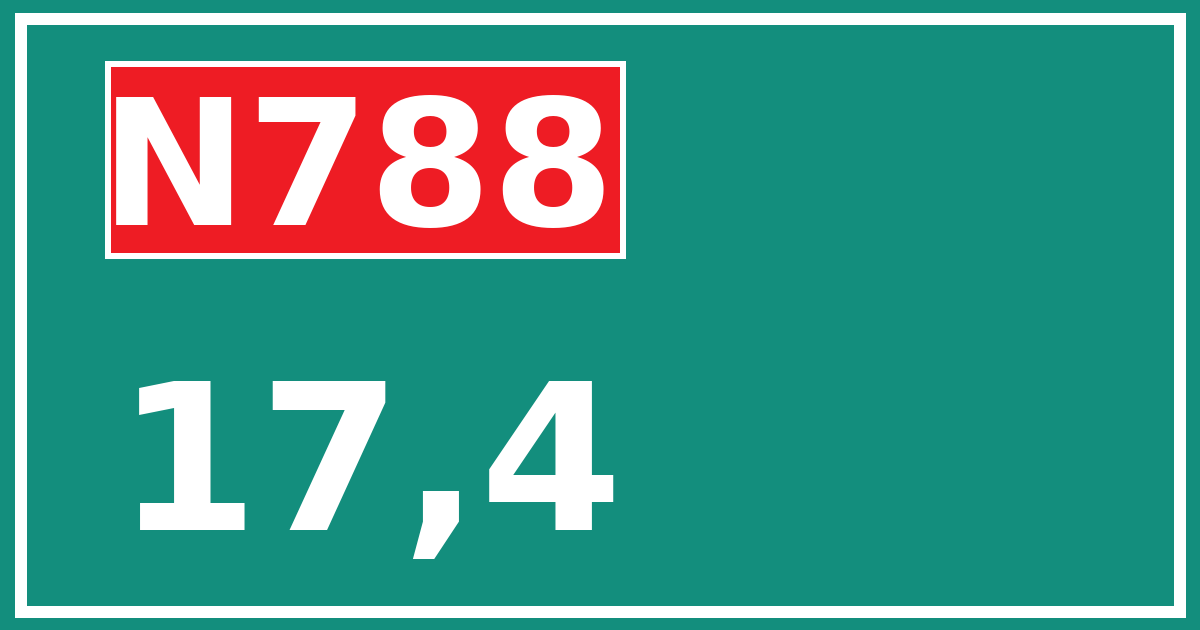 Hectometerbord N788 17,4