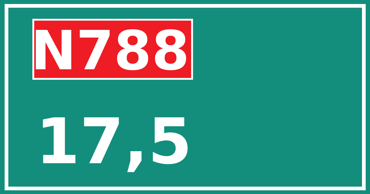 Hectometerbord N788 17,5