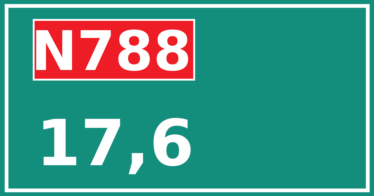 Hectometerbord N788 17,6