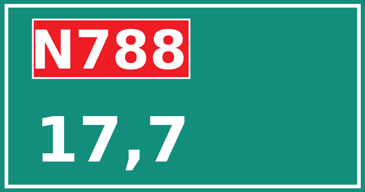 Hectometerbord N788 17,7
