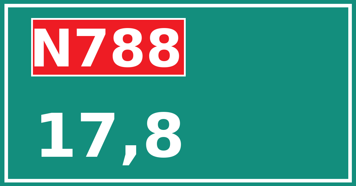 Hectometerbord N788 17,8